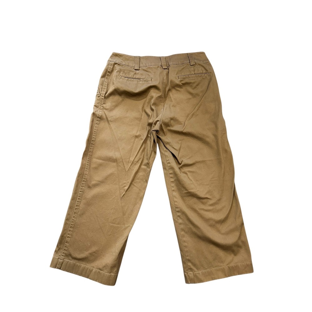 Cropped Wide Leg Pants Casual Khaki Trousers Comfort Career Women's